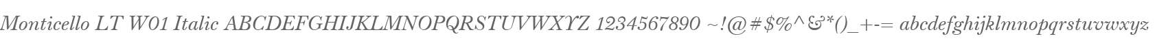 Monticello LT W01 Italic