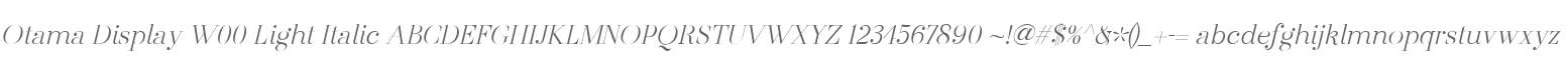 Otama Display W00 Light Italic