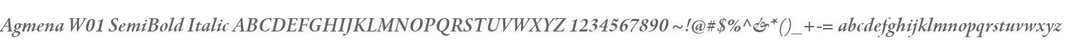 Agmena W01 SemiBold Italic