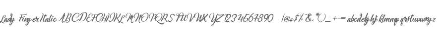 Lady Finger Italic