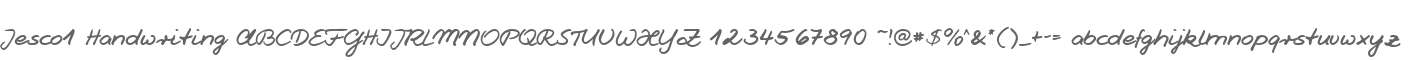 Jesco1 Handwriting