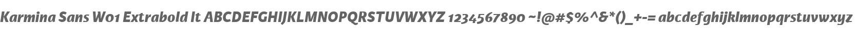 Karmina Sans W01 Extrabold It