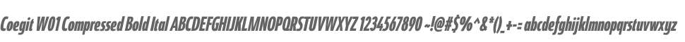 Coegit W01 Compressed Bold Ital
