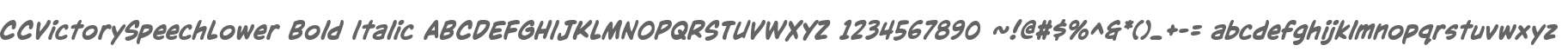 CCVictorySpeechLower Bold Italic
