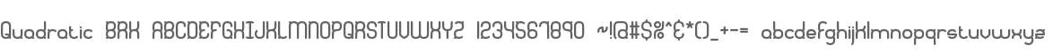 Quadratic BRK