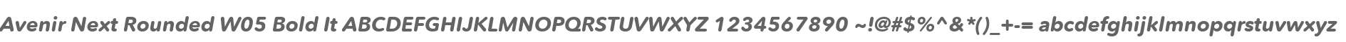 Avenir Next Rounded W05 Bold It