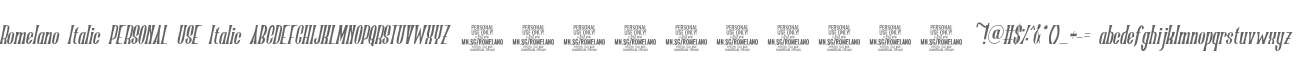 Romelano Italic PERSONAL USE