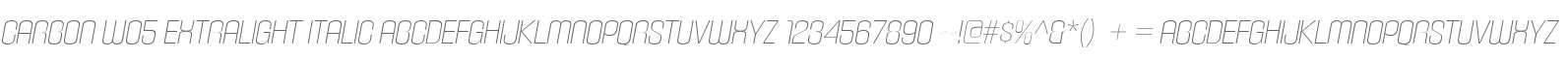 Carbon W05 ExtraLight Italic