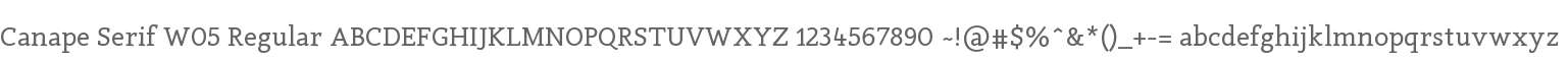 Canape Serif
