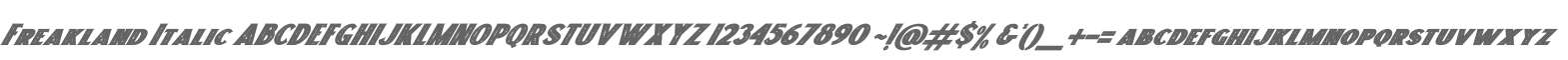 Freakland Italic