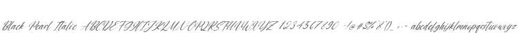 Black Pearl Italic
