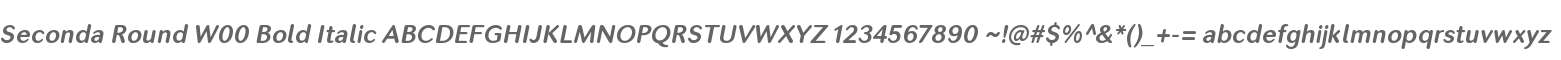 Seconda Round W00 Bold Italic