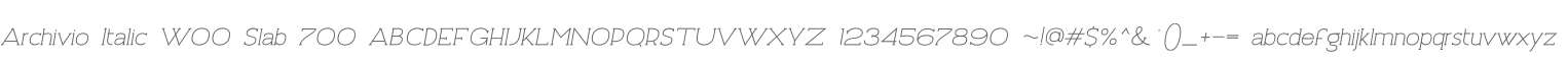 Archivio Italic W00 Slab 700