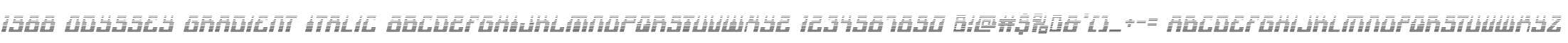 1968 Odyssey Gradient Italic
