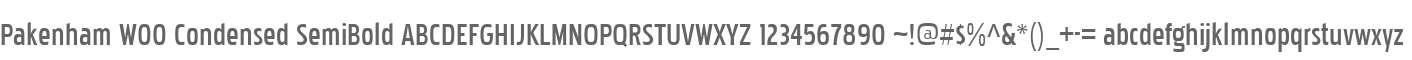 Pakenham W00 Condensed SemiBold