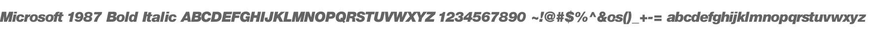 Microsoft 1987 Bold Italic