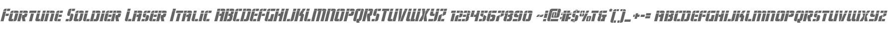 Fortune Soldier Laser Italic