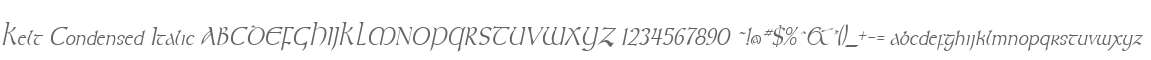Kelt Condensed Italic