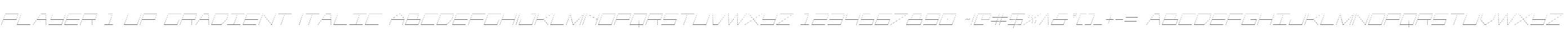 Player 1 Up Gradient Italic