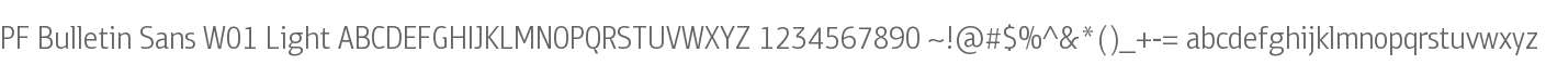 PF Bulletin Sans W01 Light