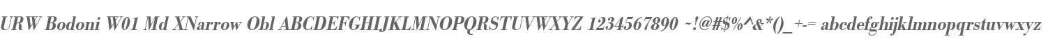 URW Bodoni W01 Md XNarrow Obl