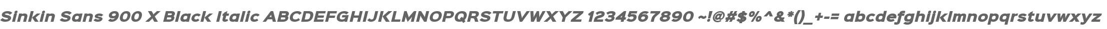 Sinkin Sans 900 X Black Italic