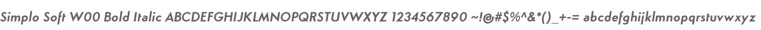 Simplo Soft W00 Bold Italic