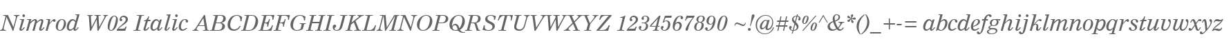 Nimrod W02 Italic