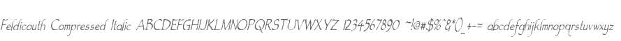 Feldicouth Compressed Italic