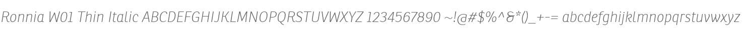Ronnia W01 Thin Italic