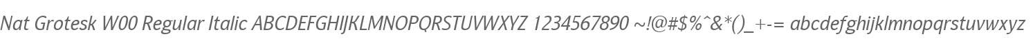 Nat Grotesk W00 Regular Italic