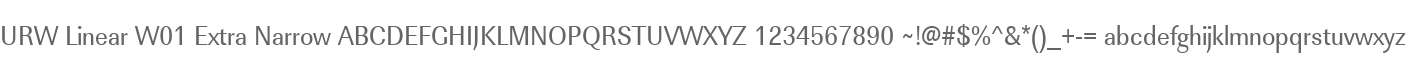 URW Linear W01 Extra Narrow