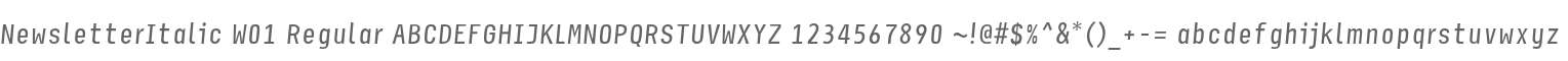 NewsletterItalic W01 Regular