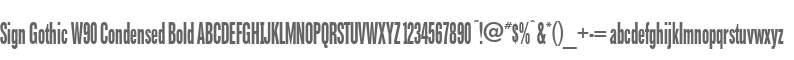 Sign Gothic W90 Condensed Bold