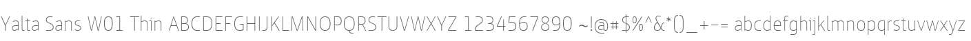 Yalta Sans W01 Thin