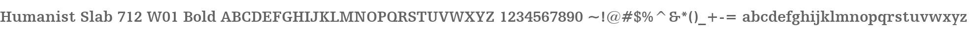 Humanist Slab 712 W01 Bold