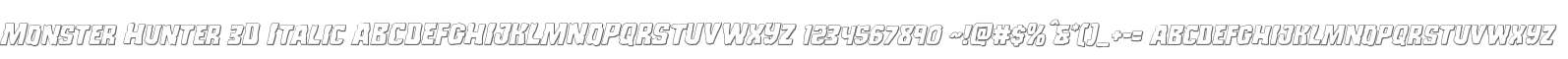 Monster Hunter 3D Italic