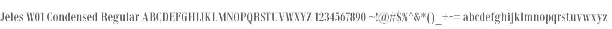 Jeles W01 Condensed Regular