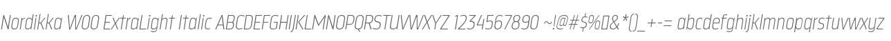 Nordikka W00 ExtraLight Italic
