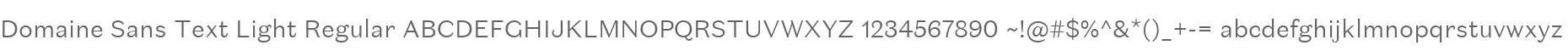 Domaine Sans Text Light Regular