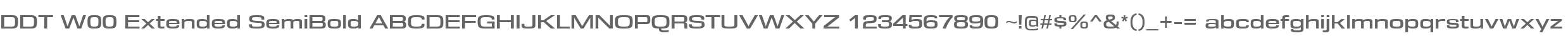 DDT W00 Extended SemiBold