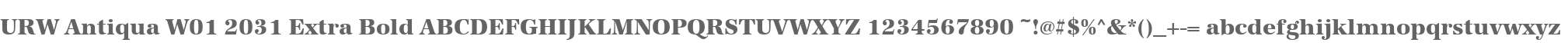 URW Antiqua W01 2031 Extra Bold