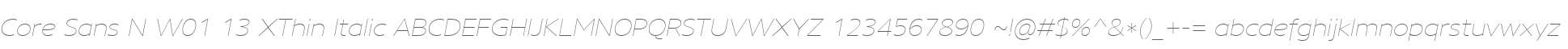 Core Sans N W01 13 XThin Italic