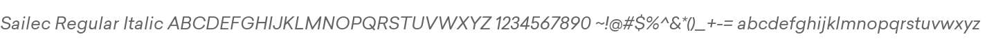 Sailec Regular Italic