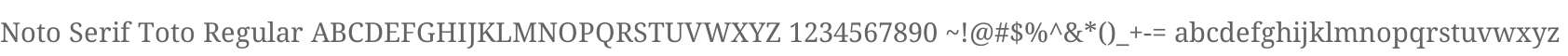 Noto Serif Toto