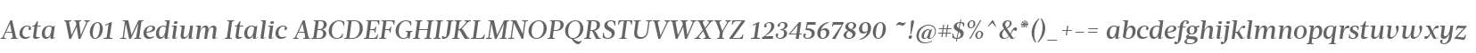 Acta W01 Medium Italic