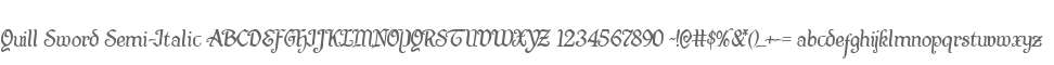 Quill Sword Semi-Italic