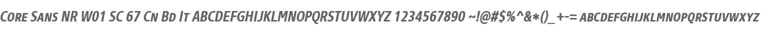 Core Sans NR W01 SC 67 Cn Bd It