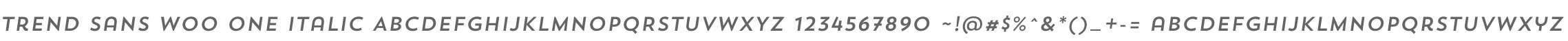 Trend Sans W00 One Italic