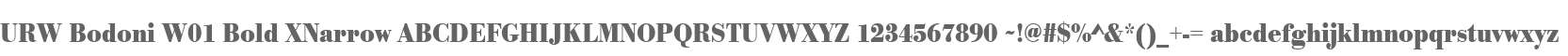 URW Bodoni W01 Bold XNarrow